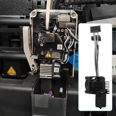 Bambu Lab P1P/P1S Hotend Complete Kit - Hardened Steel Assembly & Fan