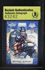BAS 2008 Score Factory Set Blue Brandon Stokley #92 Authentic Auto 3c7
