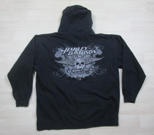 Harley-Davidson Full Zip Hoodie Sweatshirt Men's XL Motorcycles Las Vegas Y2K
