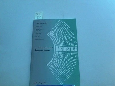 Linguistics, 1996 volume 34-1, an interdisciplinary journal of the language scie