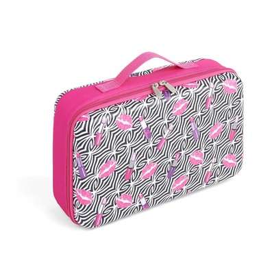 Stylish Lipstick Print Travel Case for 12-Inch Fashion Dolls   Ultimate Stora...
