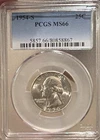 PCGS 1954-S Washington Quarter 25c MS66 SILVER