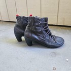 Camper Black Leather Artisan Ankle Boots | Lace-Up Heeled Booties — photo 5