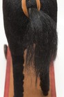 Antique Mohair Pull Toy Horse, Metal Wheels, Wood Base, Horse Hair Tail — photo 6