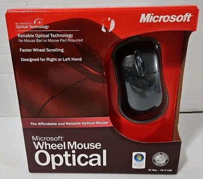 Microsoft Wheel Mouse Optical PC Mac USB PS2 Model X10-48807. Brand New Sealed