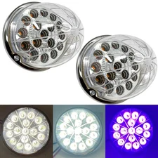 2PCS Dual Revolution Turn Signal Marke to Auxiliary 17 LED Watermelon Lights