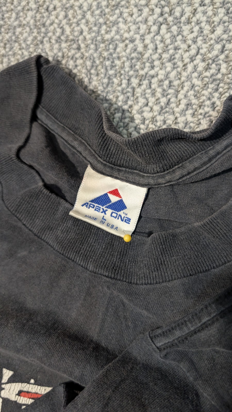 1993 Apex Sportswear New England Patriots Double Sided Graphic Shirt Large