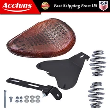 Motorcycle Bobber Solo Seat Spring Kit For ACE VT 1100 750 Brown