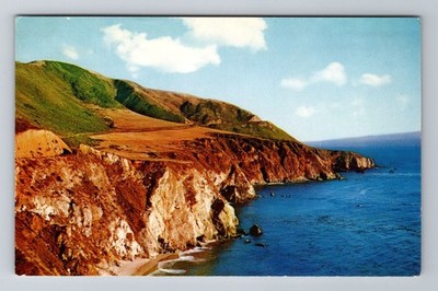 Monterey CA-California, Monterey Coast Line, Highway No 1, Vintage Postcard