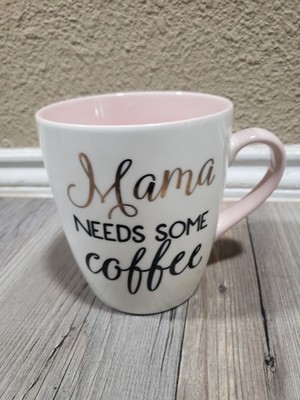 Mama Needs Some Coffee Mug By Threshold  Pink Novelty 24oz Large Cup B37