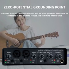 USB Audio Interface For Recording Professional Sound Card With 48V Phantom Power