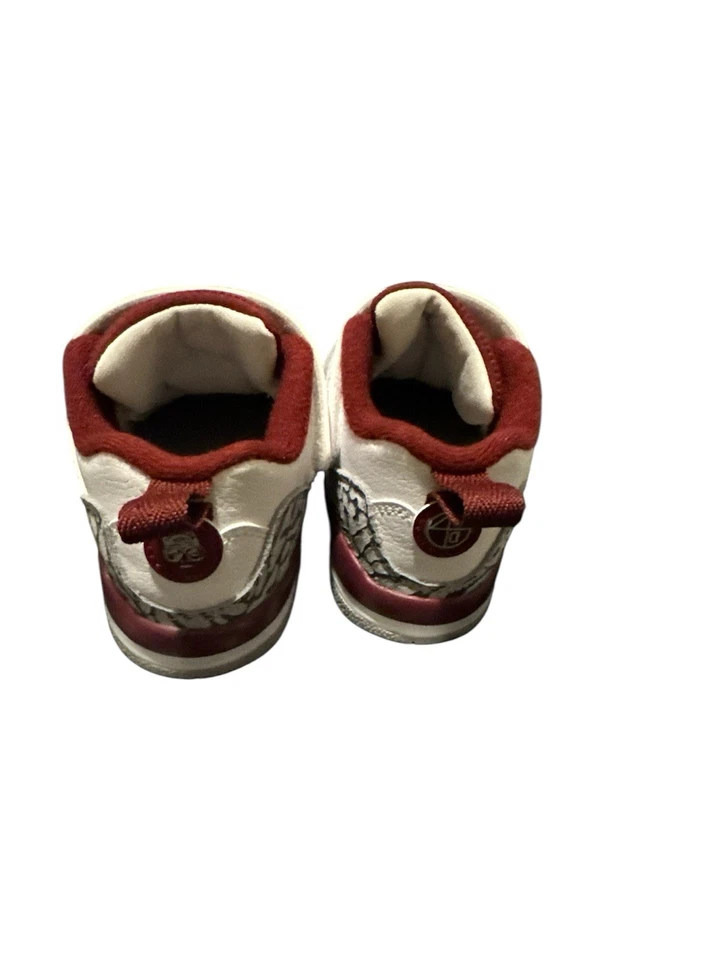 Nike Air Jordan 3 Retro Bebé Niño Zapatos Blanco Granate Talla 8.5 Foto 4 de 4