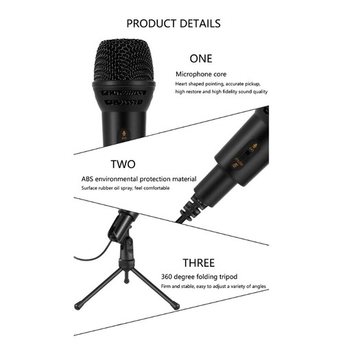 Microphone USB antibruit micro à condensateur filaire micro son sensible - Photo 5/8