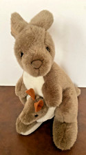 Windmill 12" Kangaroo w/Baby Joey In Pouch Stuffed Plush Animal Australian Toys