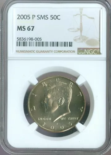 2005-P SMS KENNEDY HALF DOLLAR NGC MS-67 QUALITY✔️