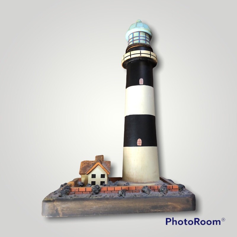 Wonderful Wooden Lighthouse Figurine