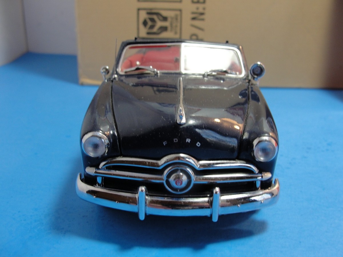 Franklin Mint 1949 Ford Custom Convertible Blue W/Tan Roof Red