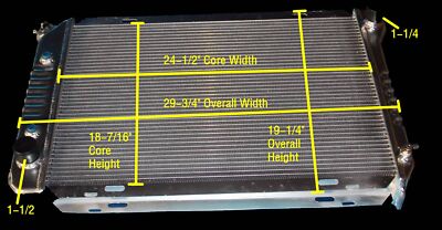 K Code Mustang Radiator KKS 3 Row Aluminum Radiator For 1979 80 81 82 83 84 1989 Ford Mustang ...
