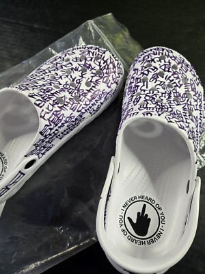 I've Never Heard If You Hand Painted 'Everythings F×××' Crocs, Size 10M, In Box
