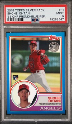 SHOHEI OHTANI 2018 Topps Chrome Blue Refractor RC #150 /150 PSA 9