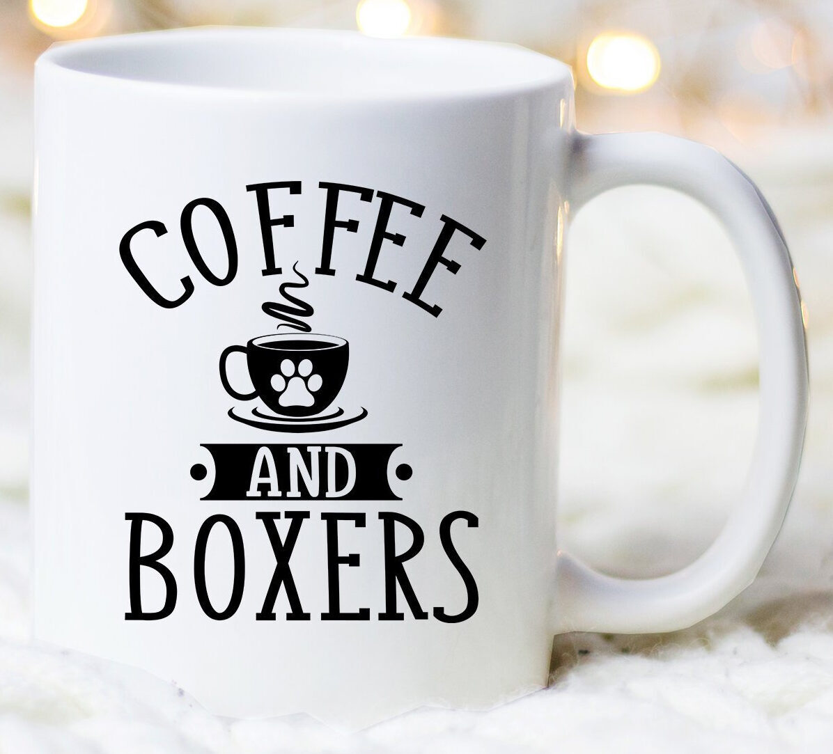Coffee And Boxers Mug Boxer Mug Boxer Dog Boxer Coffee Mug Boxer Lover Boxer