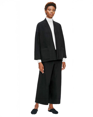 Brand New Eileen Fisher Black High Collar Jacket  Sz PP/PTP Was $348