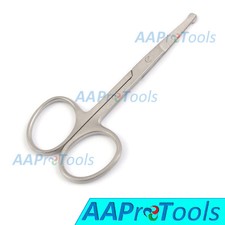 Eyebrow Mustache Nose Hair Scissors 3.5" Baby Hair Trimming Safe Round Tips