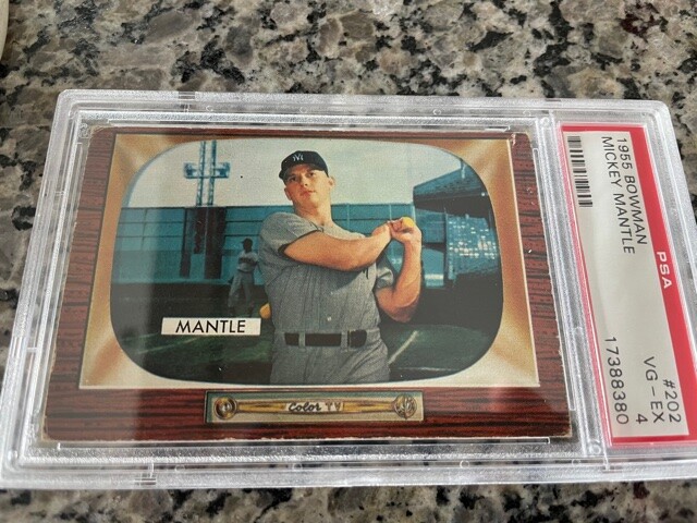 1955 Bowman Mickey Mantle psa 4!
