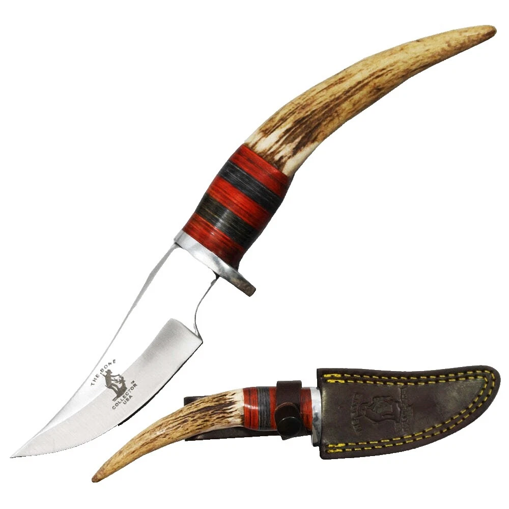 Plain Leather Handle Collectible Modern Factory Manufactured Fixed Blade Knives