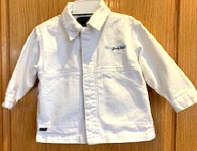 Unisex Toddler Sean John Jean 100% Cotton Denim Jacket Coat White Sz: 2T