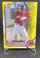 JOSE PASTRANO 2022 Bowman 1st Cleveland Guardians Yellow Parallel PR#/75