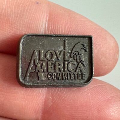 Vtg I Love America Committee Bald Eagle Lapel Pin Moral Majority Jerry Fallwell