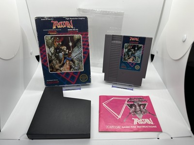 Nintendo NES Trojan 5-Screw Hang Tab Hangtab Complete in Box CIB *Tested*