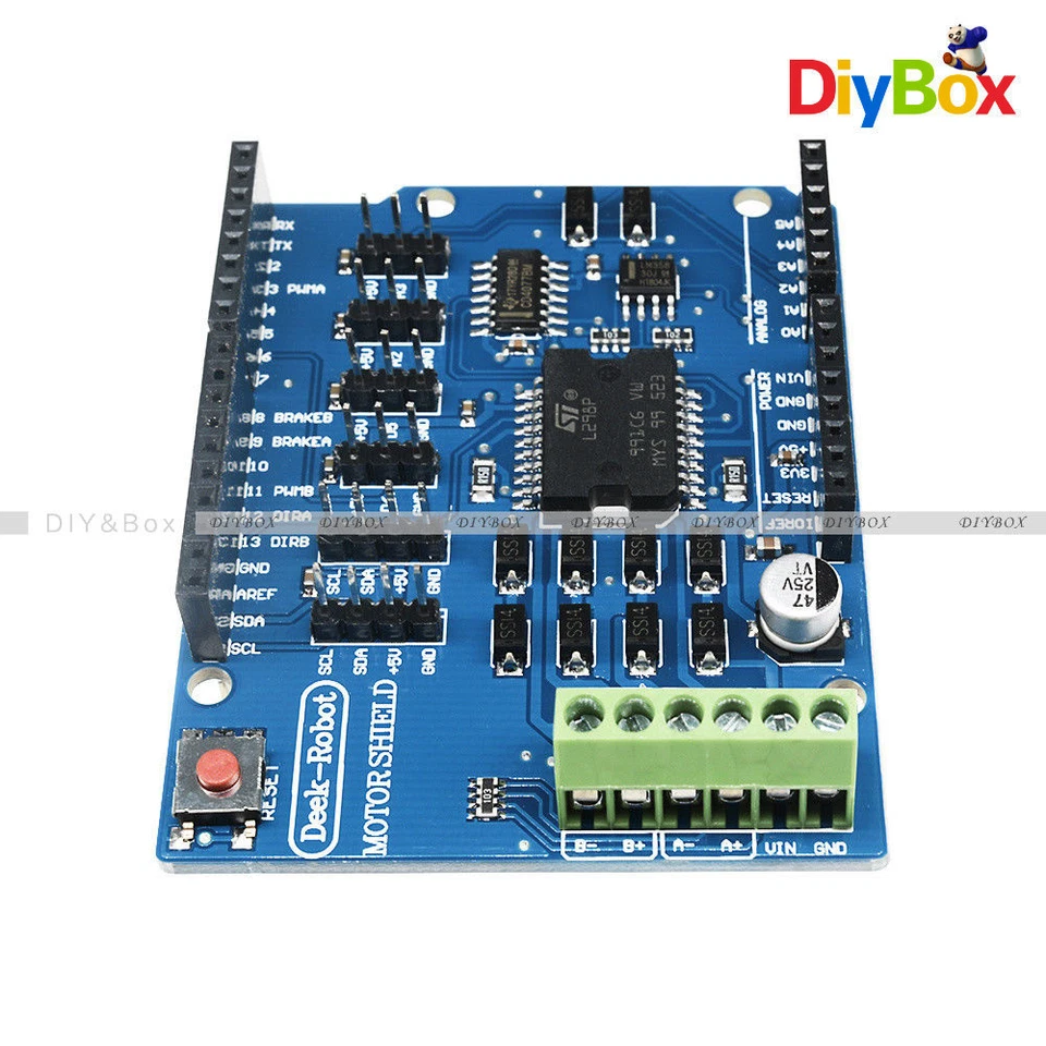 L298P Shield R3 DC Motor Driver Module 2A H-Bridge 2 way UNO 2560 For Arduino D - Image 3 of 4