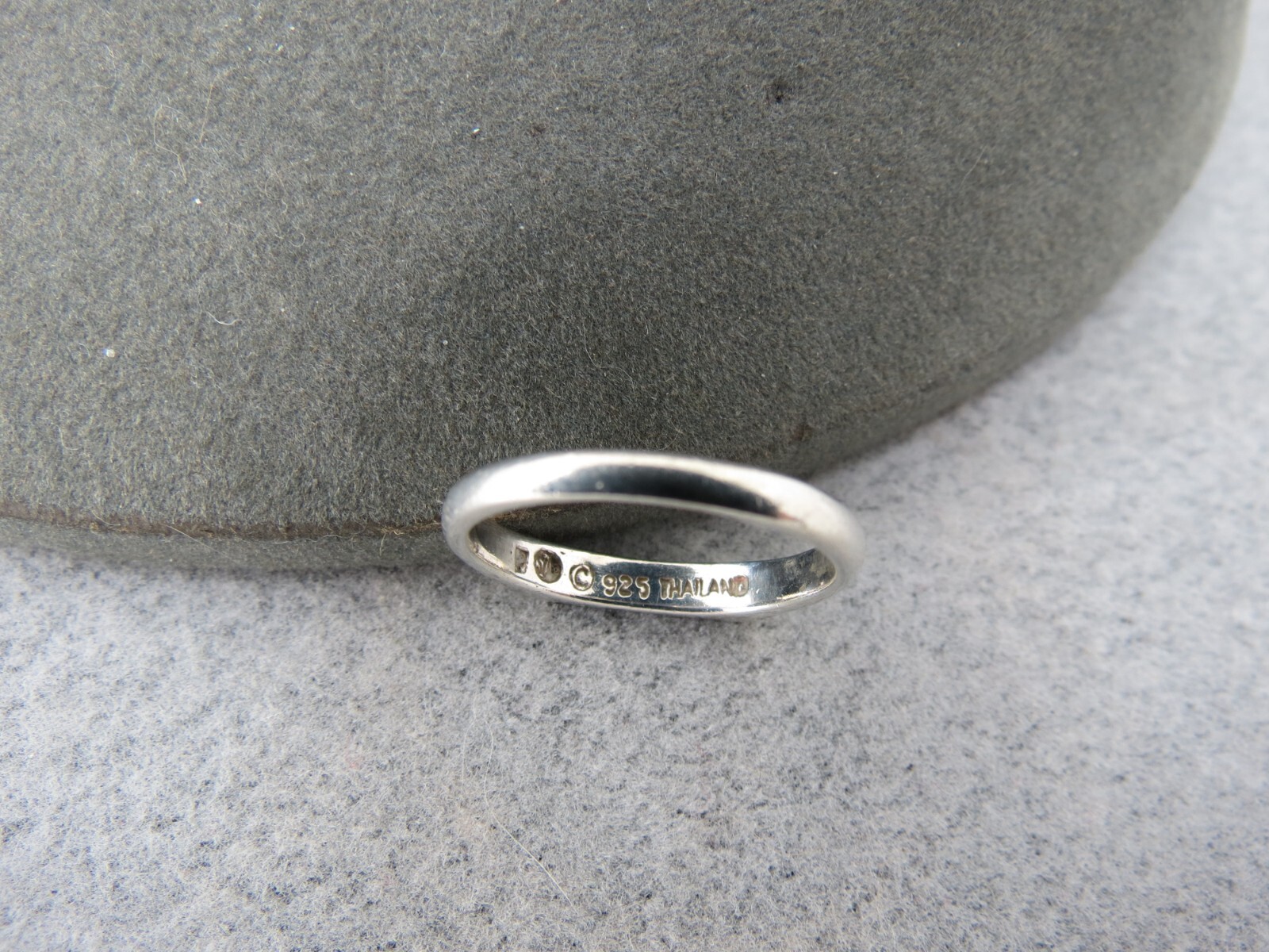 Stackable Sterling Silver Ring Inlaid Black Stone… - image 6