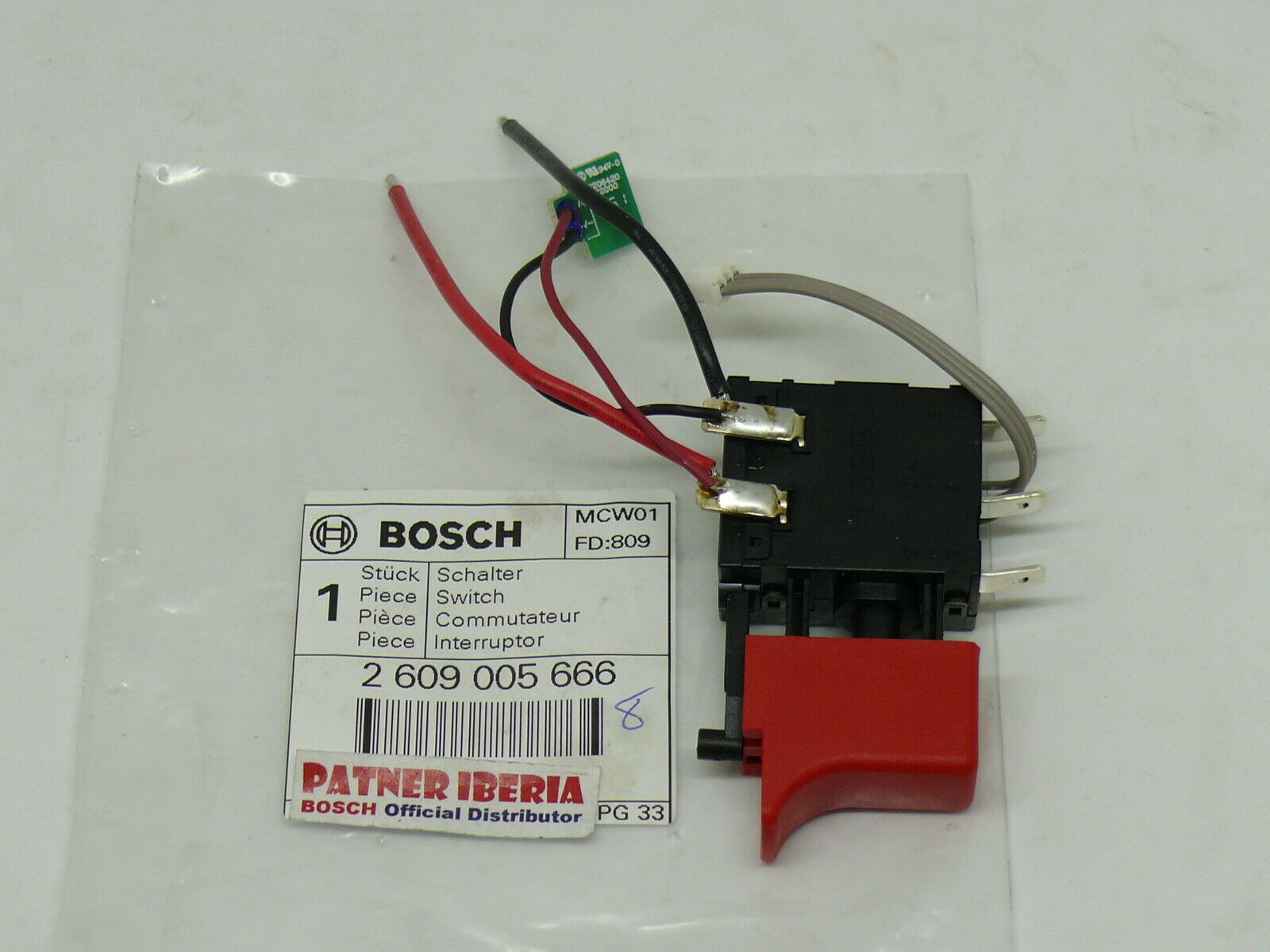 Ersatzteile Original Bosch 2609005666 Schalter 4059952282237 | eBay