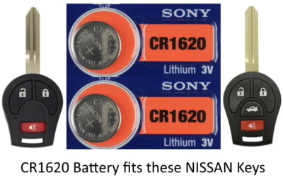 2 Pk Remote Key Fob Battery Sony Cr1620 Fits Nissan Combo Key Remote As Pictured Ebay