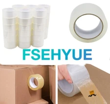 Up to 72 Rolls 2" x 110 Yds Low Noise Clear Packing Shipping Box Tape