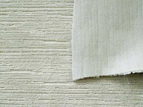 VALDESE GIBSON IVORY PATTERNED TEXTURED VELVET UPHOLSTERY FABRIC REMNANT 818FF - Picture 4 of 4