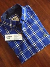 LACOSTE THE SLIM FITMONARCHIE FARINE MARINE SHIRT  38  145