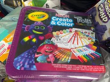 Crayola Trolls World Tour, Neon Create  Color Art Set, 70 Art Supplies, Age 5 
