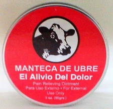 Manteca De Ubre Vaquita Pain Relieving Ointment Muscle Pain UDDER BALM 3oz CAN