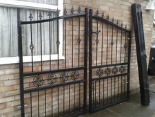 NEW WROUGHT IRON DRIVEWAY GATES / METAL GATES / FRONT DRIVEWAY GATE / GATES