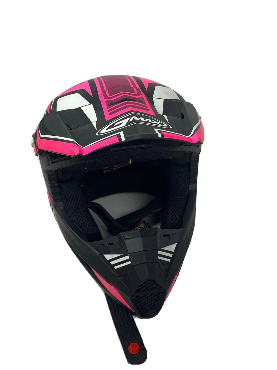 GMAX DUAL SPORT HELMET MX 46Y Future Pink Multi SIZE MED Uncle