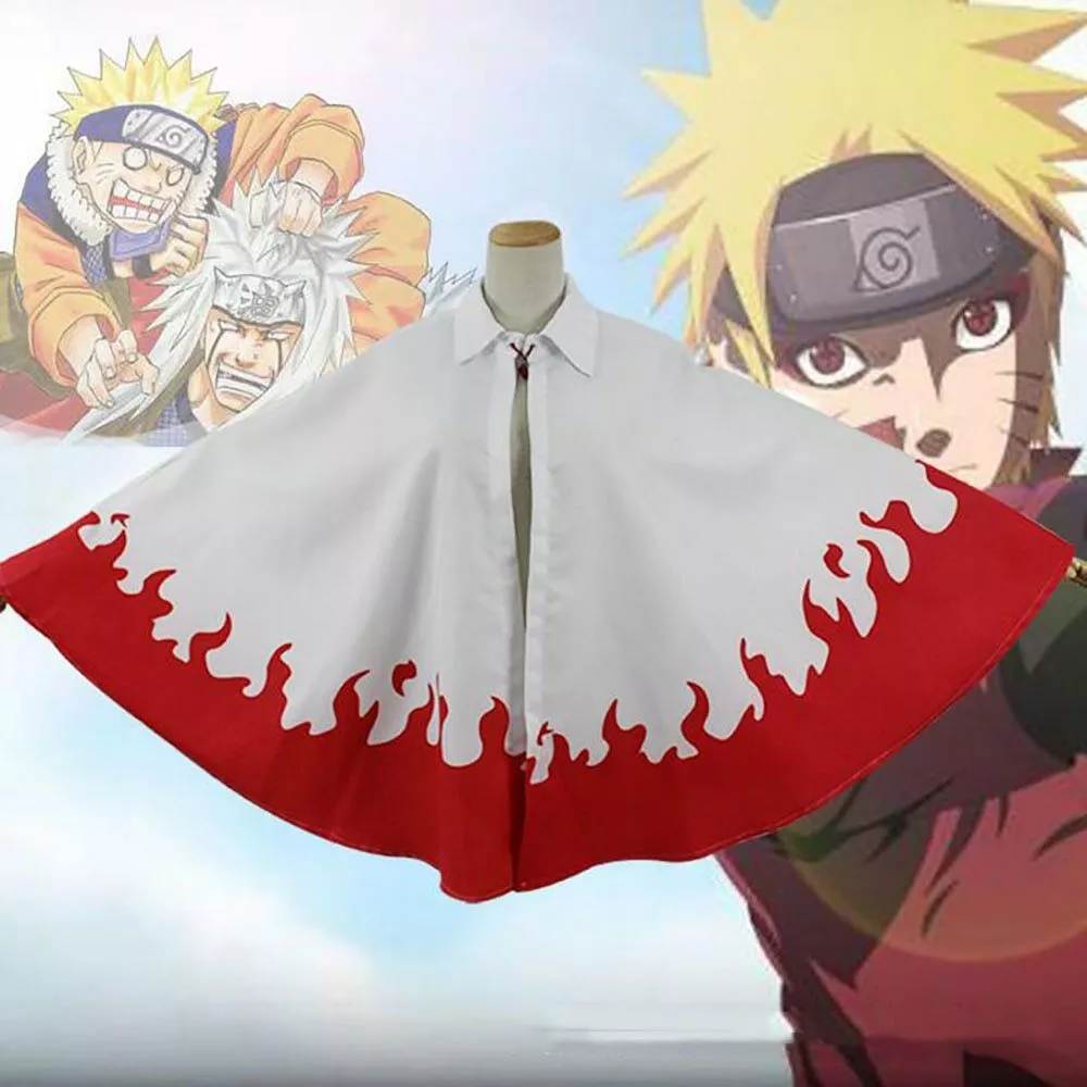 Anime Naruto Cloak Robe Unisex Fourth Hokage Naruto Cosplay Cloak 7th Hokage  New