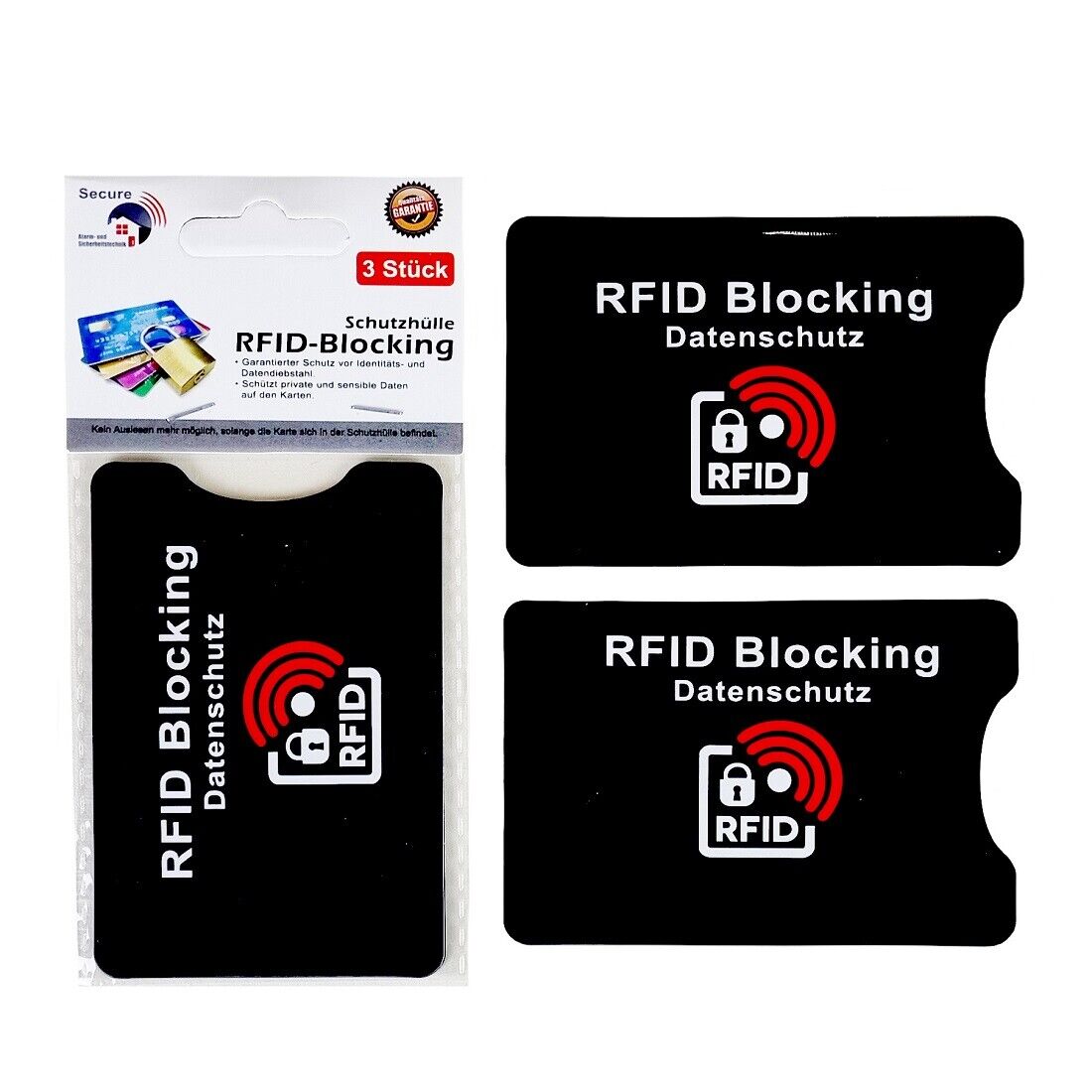 3 RFID Blocker Kartenhüllen Innenmaß ca 9x6 cm in Köln - Porz