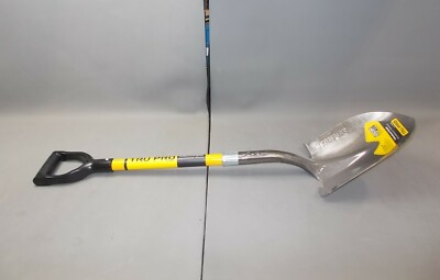 NEW Truper 31200 Tru Pro Round Point Fiberglass D-Handle  Shovel Yellow