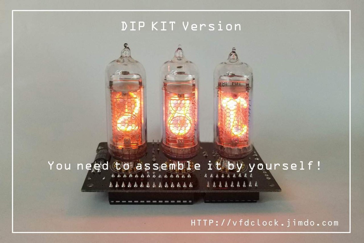 5V USB Powered-ARDUINO DIPKIT-NIXIE Thermometer 3Tube-Open Source