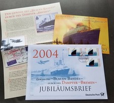 Germania nave passeggeri Brema 2004 New York trasporto aereo (cartolina + FDC)