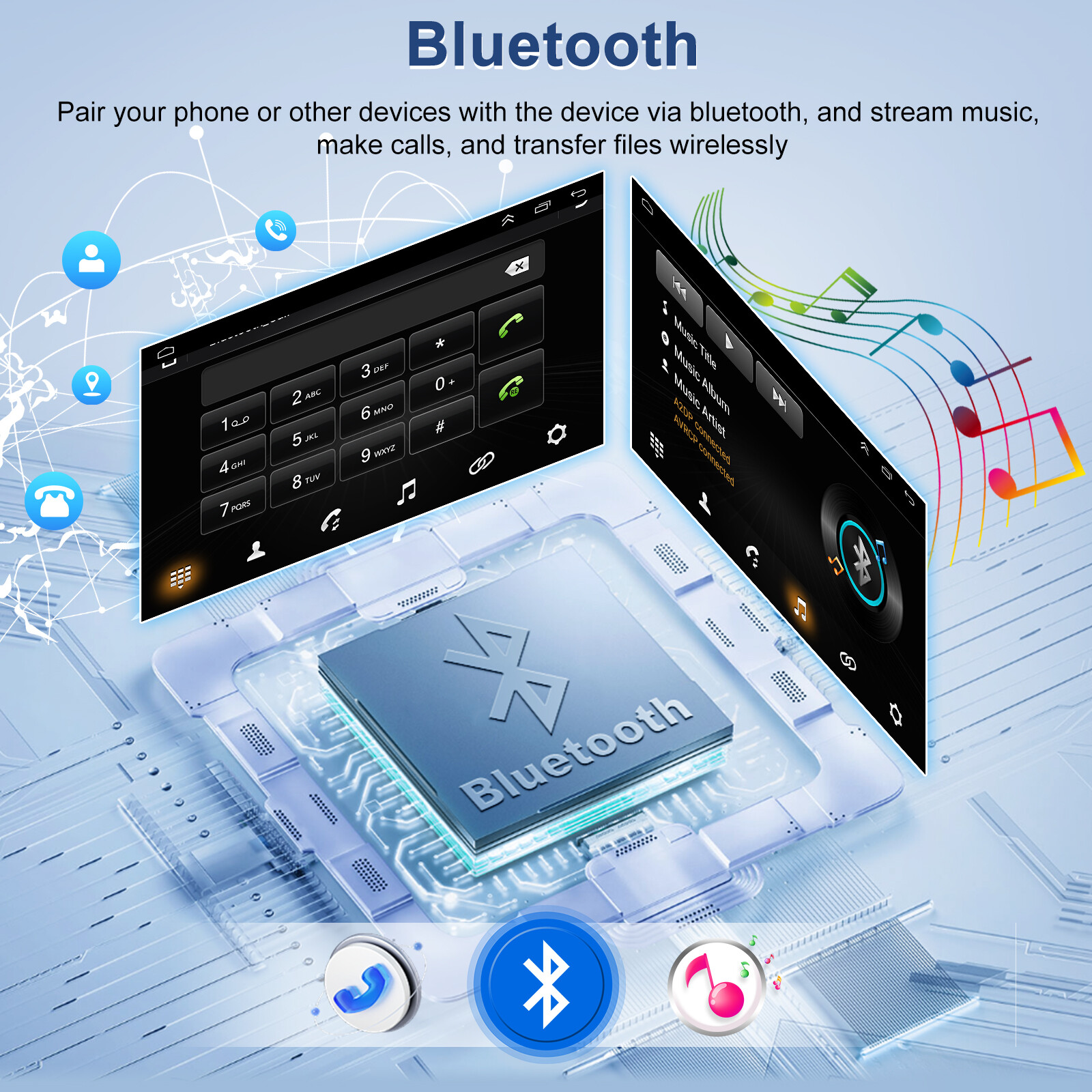 Carplay Car Radio Stereo Android 12 For Hyundai Sonata  2015-2017